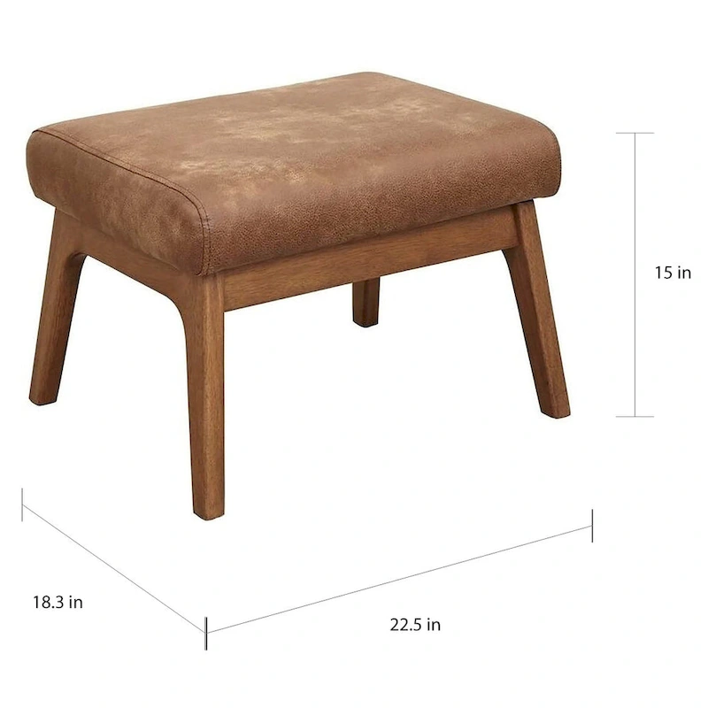 Simple Living Bianca Solid Wood Ottoman