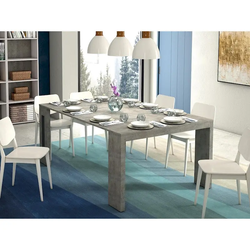 ERIKA Modern Extendable Console Table Dining Table - 31.5  W x 17.5  D x 30  H ( Ext: 17.5  - 73  W )