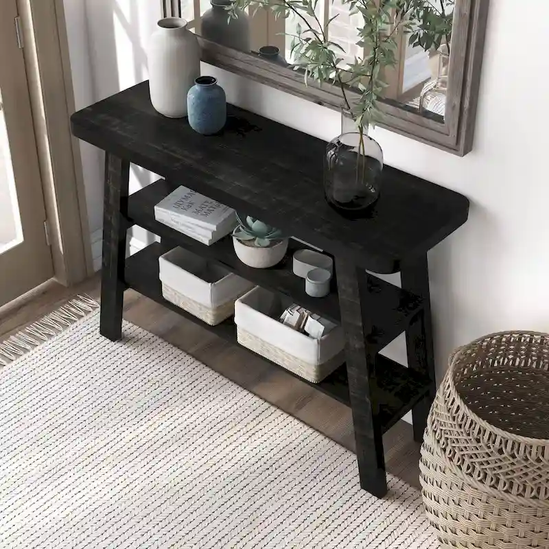Maison Farmhouse 47-inch 2-Open Shelf Console Table
