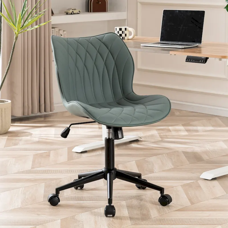 Swivel Armless Desk Chair Office Chairs Makeup Vanity Chair