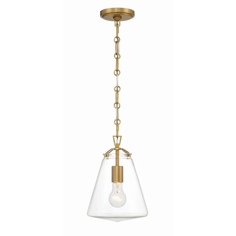 Voss 1 Light Luxe Gold Mini Pendant - 8.25 W x 11.5 H x 8.25 D