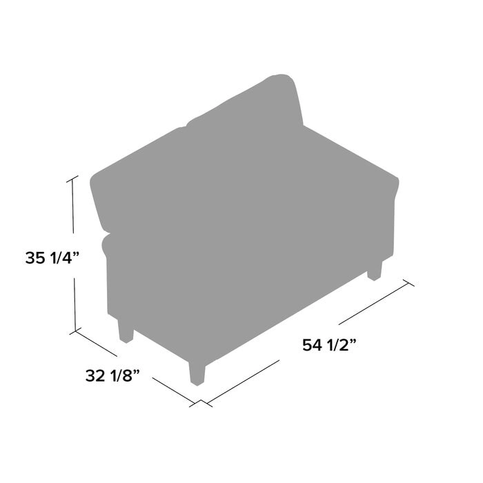 Kouchouk 54.5 Linen Flared Arm Loveseat