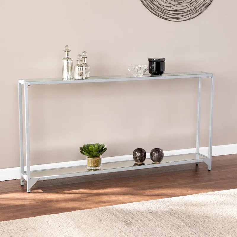 SEI Furniture Glenn Narrow Metal Console Table