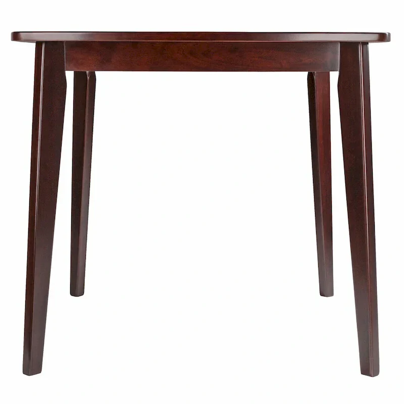 Solid Wood Dining Table - Walnut, 34.02 x 34.02 x 29.33 Inches
