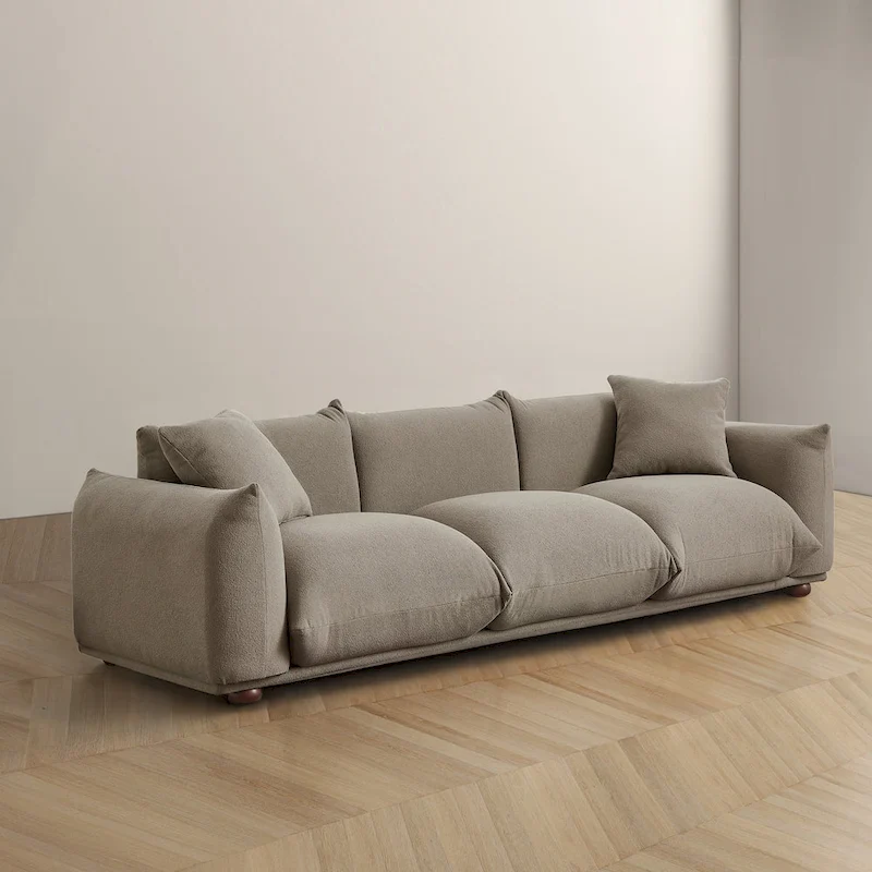 Arten Mid-Century Modern Luxury Boucle/Velvet Couch