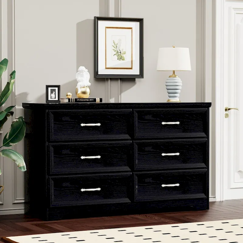 47.8 Modern Bedroom Chest with 6 Drawers Dresser