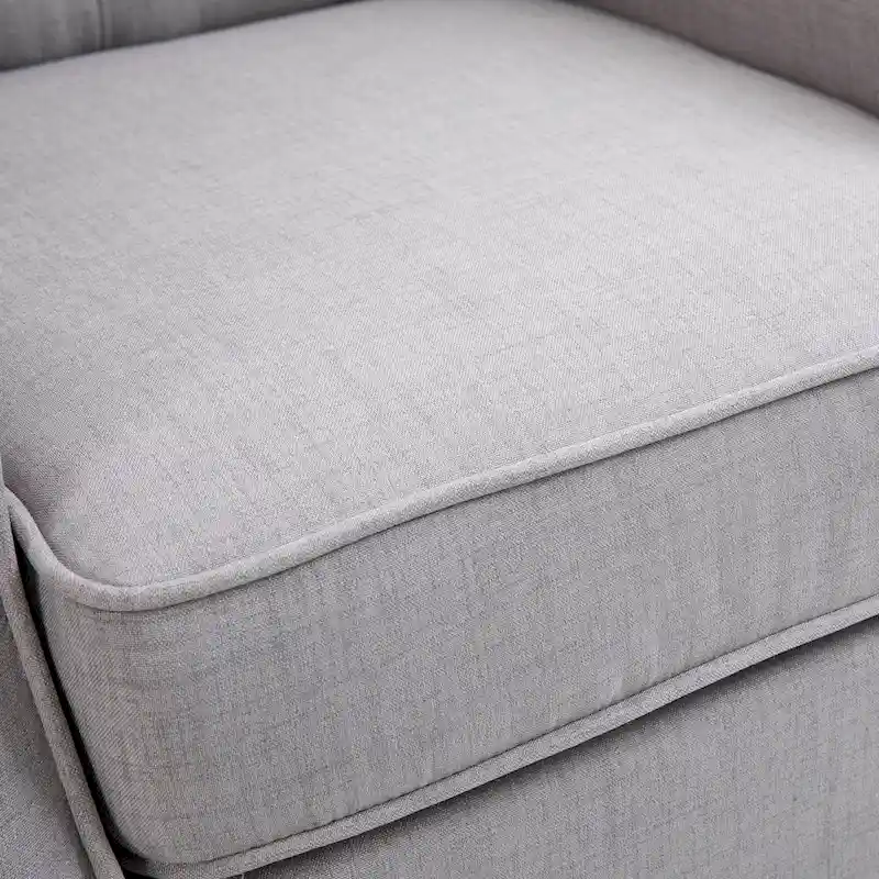 HOMCOM Copper Grove Guanta Tufted Wood Leg Accent Chair