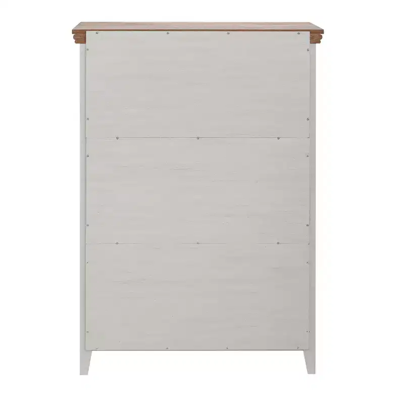Beige Modern 5-Drawer Dresser, Single