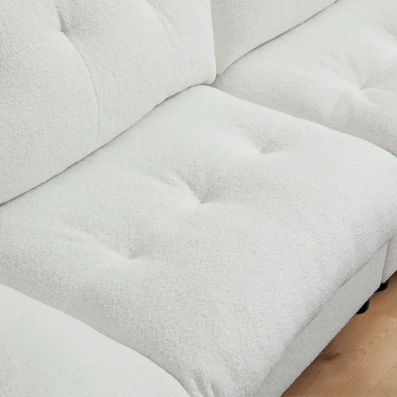 96 Cloud Style Sectional Loveseat Sofa,Modern Velvet Fabric Couches