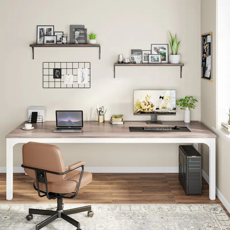 78.7 Inches Extra Long Computer Desk 2 Person Desk Large Writing Desk