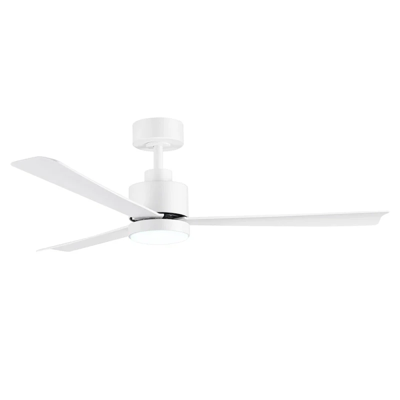 52 Inch Gold/Black/White 3-Blade LED Ceiling Fan with Light and Remote