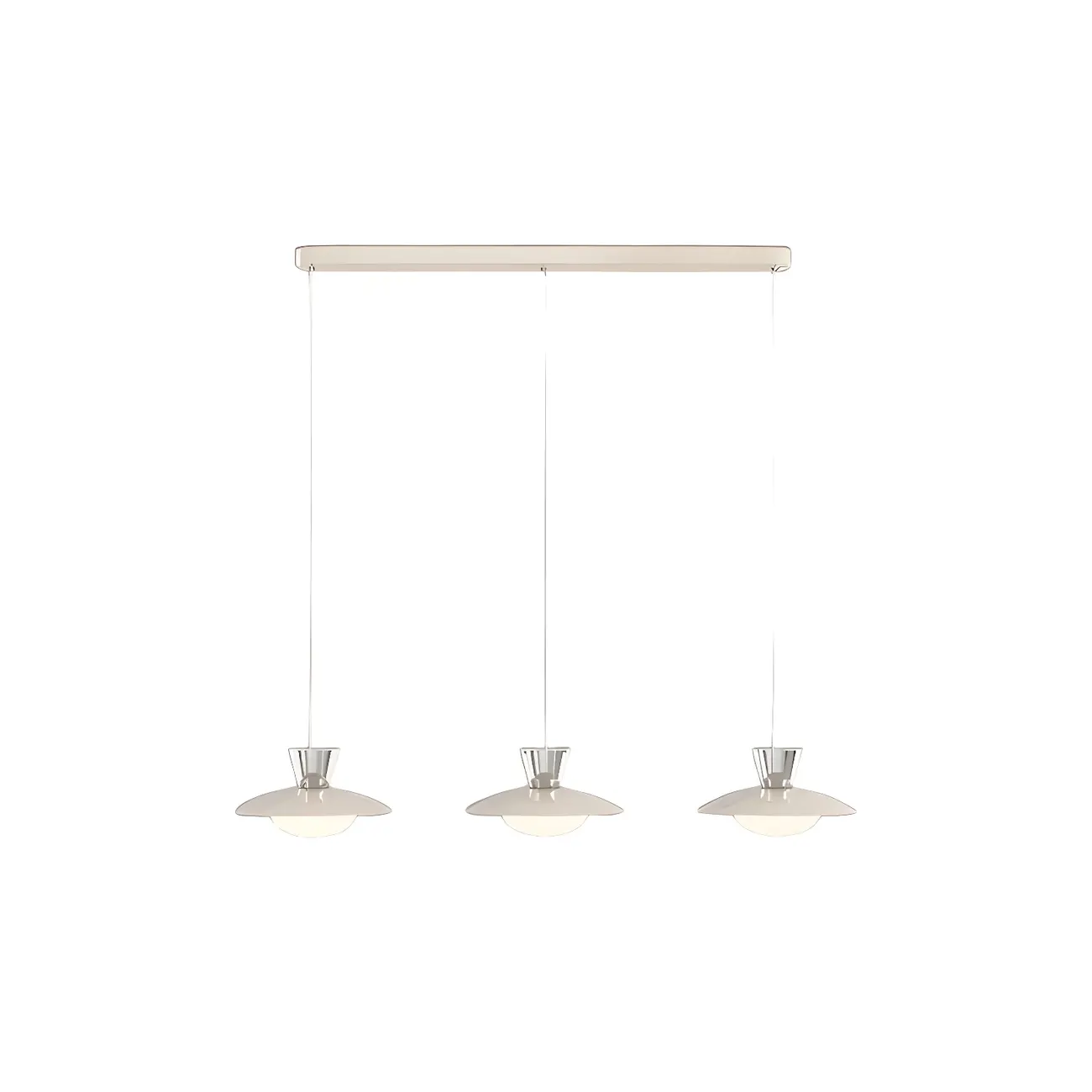 Modern Silver Dimmable LED Island Pendant Light for Kitchen