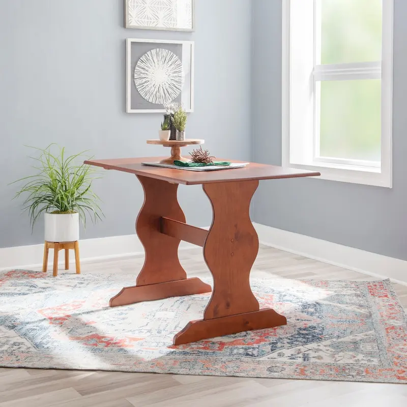 Linon Riki Family Dining Table Dark Brown