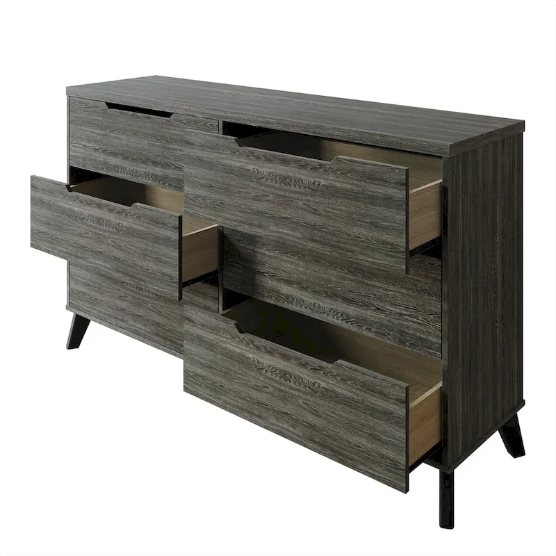 CraftPorch Chic and Vintage Wooden Dresser with 6 drawers