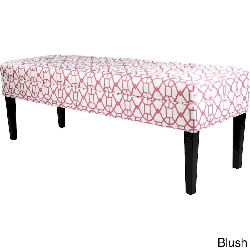Kaya Noah Button Tufted Upholstered Long Bench