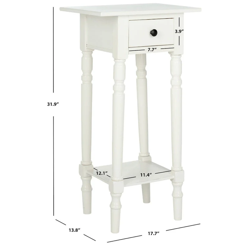 SAFAVIEH Arrie Black Accent Table - 17.7 x 13.8 x 31.9 - 18Wx14Dx32H