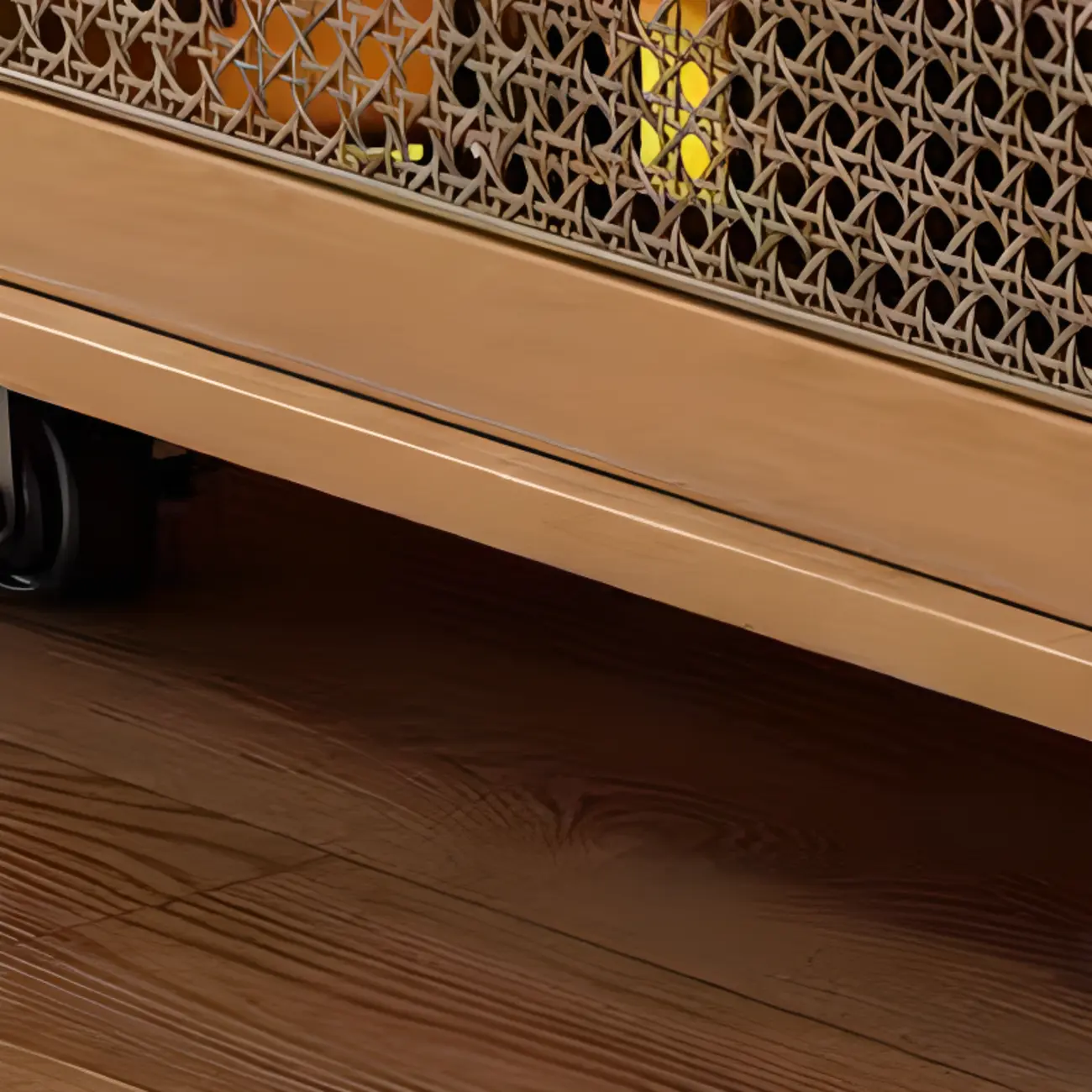 Multi-functional Modern Wood Coffee Table with Wheels