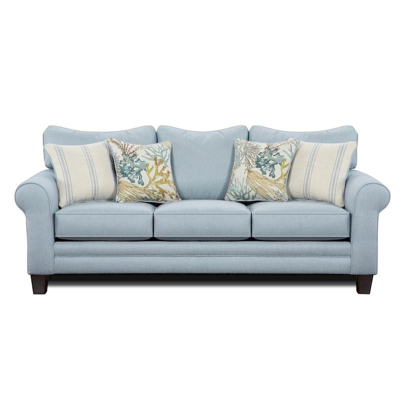 Labyrinth Sky Round Arm Stationary Sofa