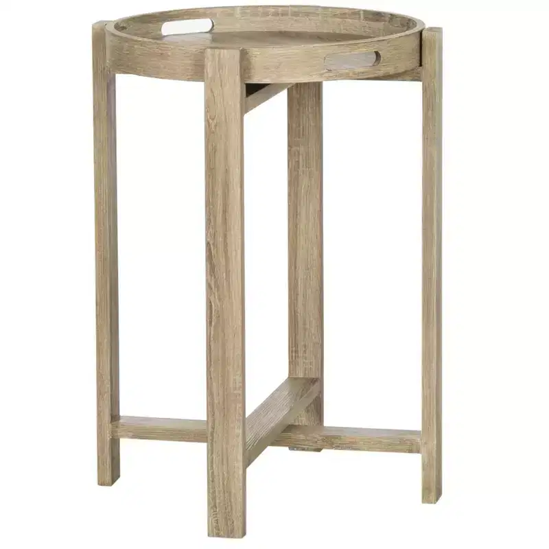 Hamish Side Table - FOX4248A - Beige - Safavieh Couture