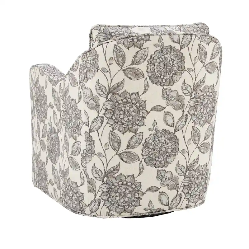 Madison Park Betty Upholstered Swivel Curved Armchair