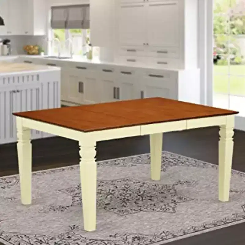 HomeStock on Rectangular Dining Table with 18 in butterfly Leaf