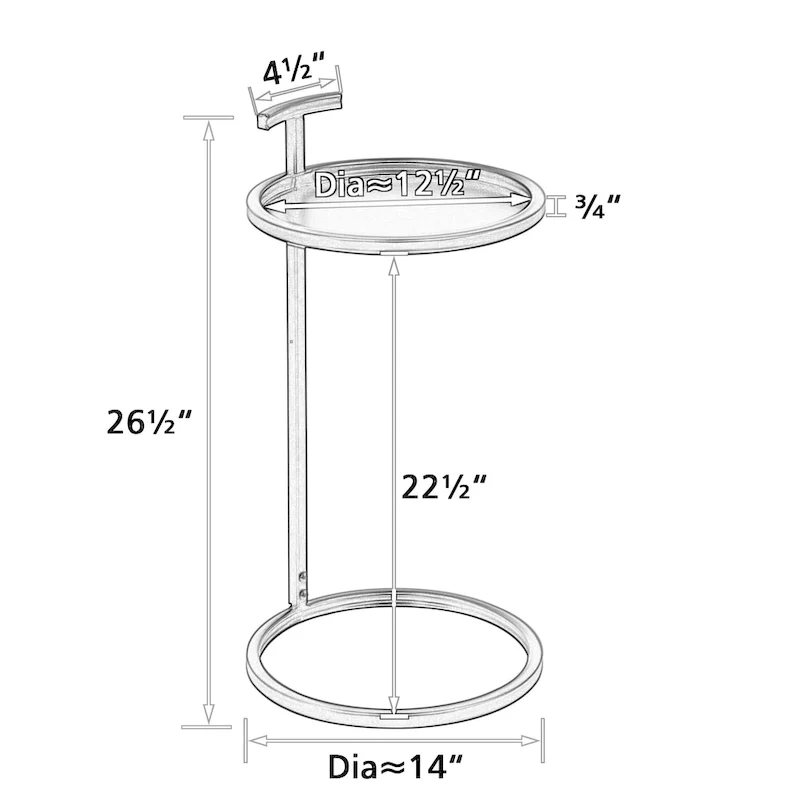 Round Metal Accent Table & C Table