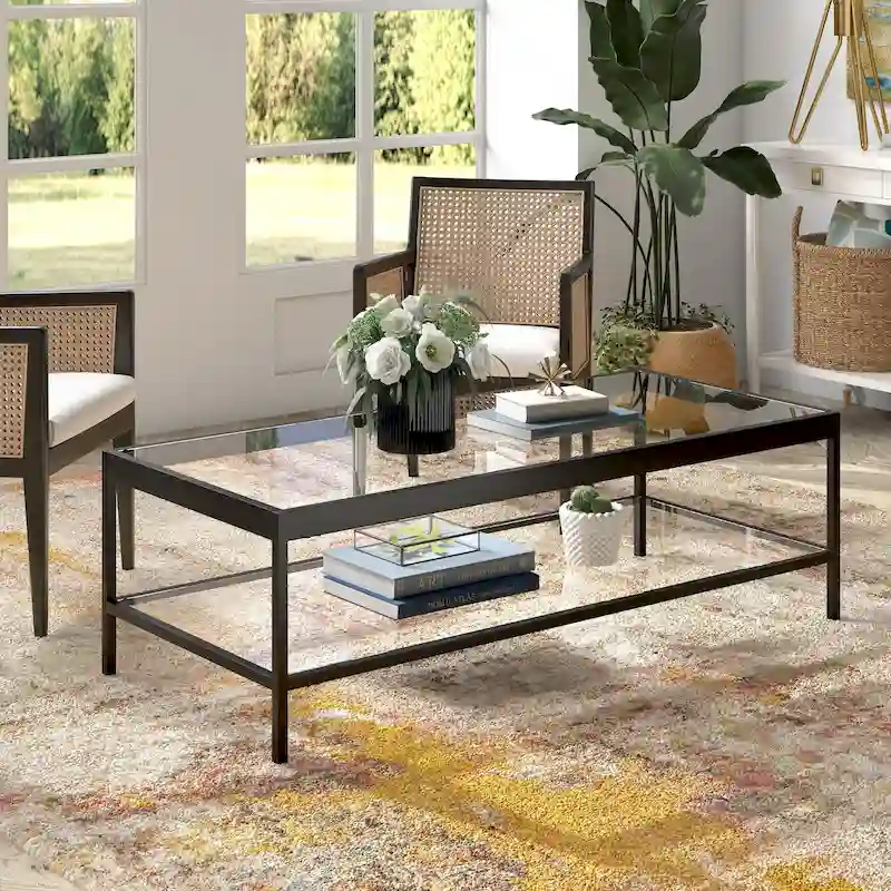 Metal and Glass Coffee Table