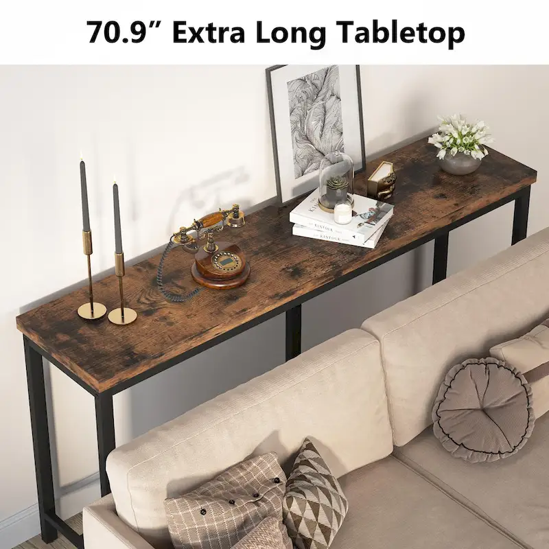 Extra Long Sofa Table, 70.9 inches Console Table Behind Couch/Sofa, Entrance Table/Bar Table