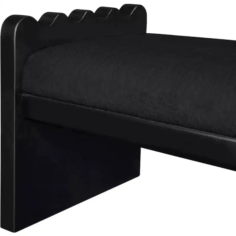 Meridian Furniture,Sonia Velour Fur Fabric Bench