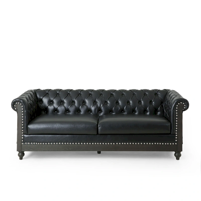 Castalia Nailhead Trim Chesterfield Sofa by Christopher Knight Home - 78.75 L x 33.50 W x 28.00 H