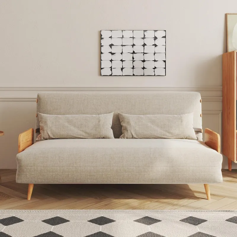 59.1 Modern Upholstered Sofa Bed