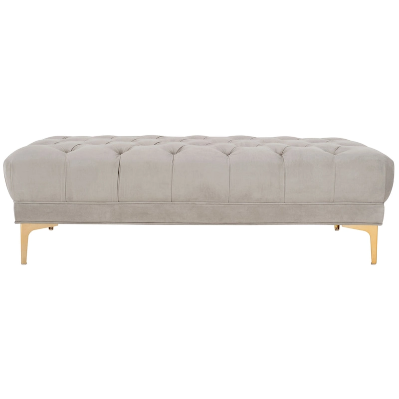 SAFAVIEH Rennie Navy/ Brass Tufted Rectangular Bench - 54 x 27 x 16 - 54Wx27Dx16H