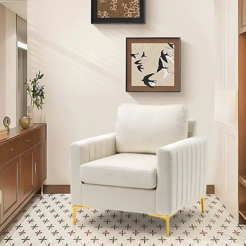 Pellebant Modern Upholstered Accent Armchair Club Chair