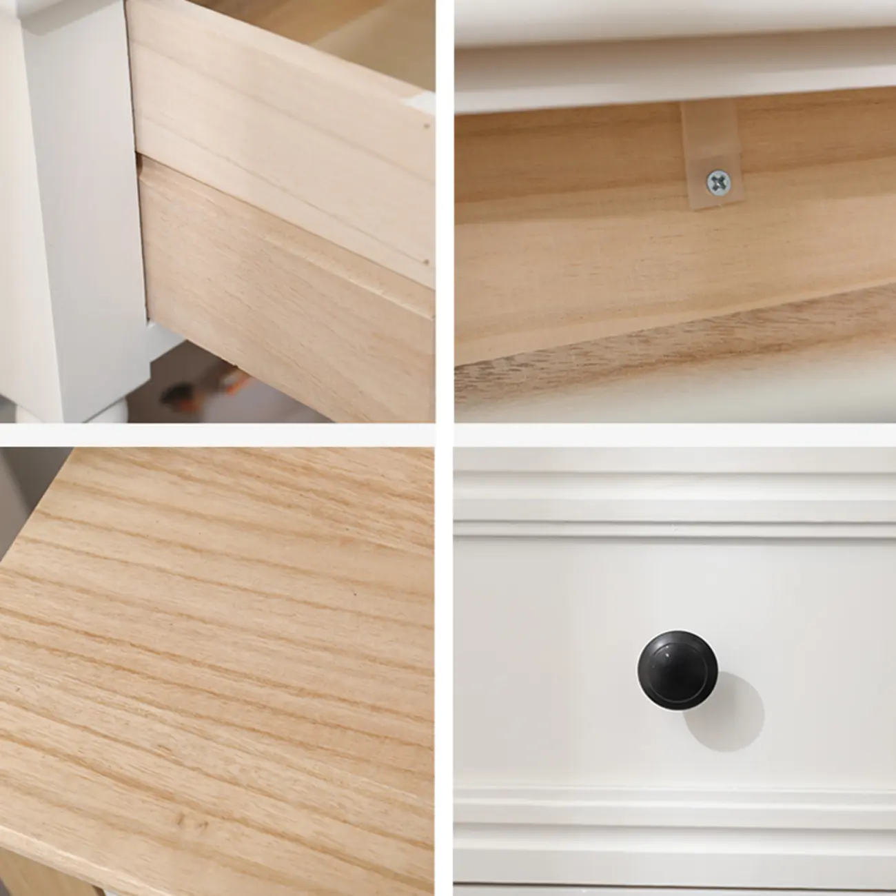 Traditional Wood Nightstand with Drawers