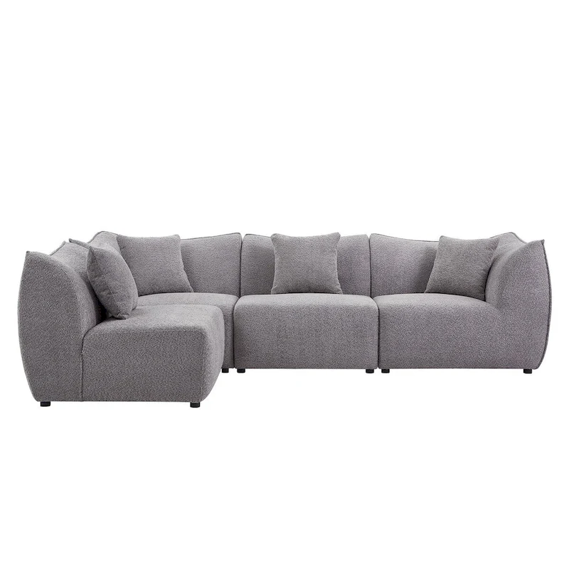 Comfy Sofa Couch Convertible Modular Sectional Sofa with Deep Seats 3/4 Seater Sofa