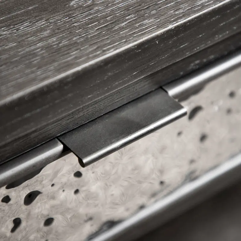 Furniture of America Piez Modern Ash Grey Wood 2-Drawer Sofa Table with Open Shelf