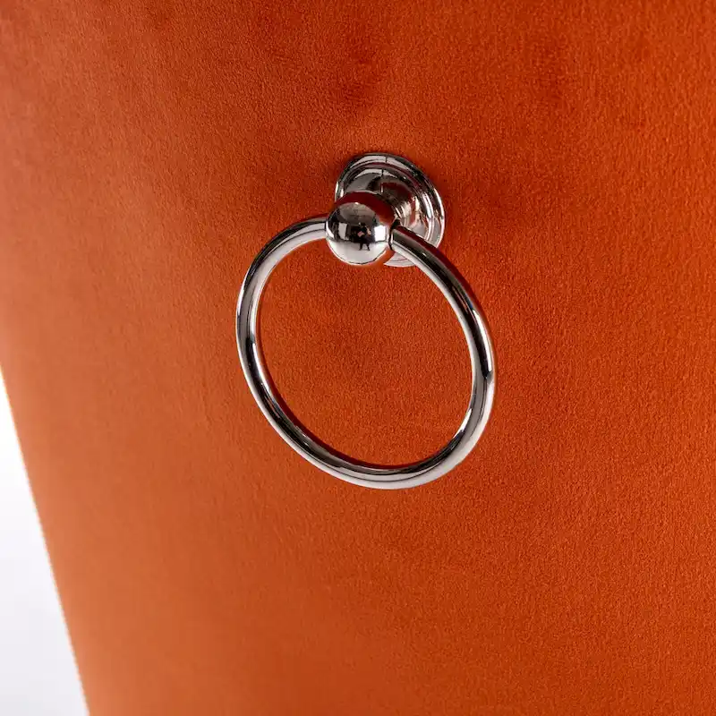 High Back Dining Chairs Set of 2, Upholstered PU Leather Kitchen Chairs Side Chair with Rear Handle Wood Legs