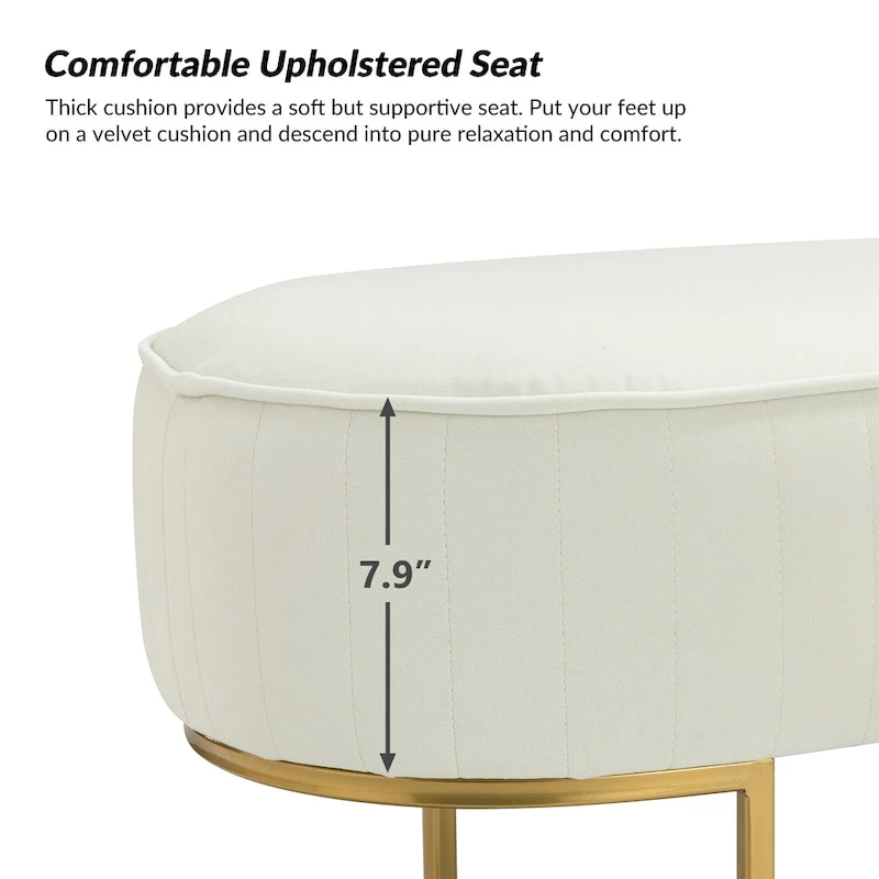 Justo 48 Wide Bench with Metal Base