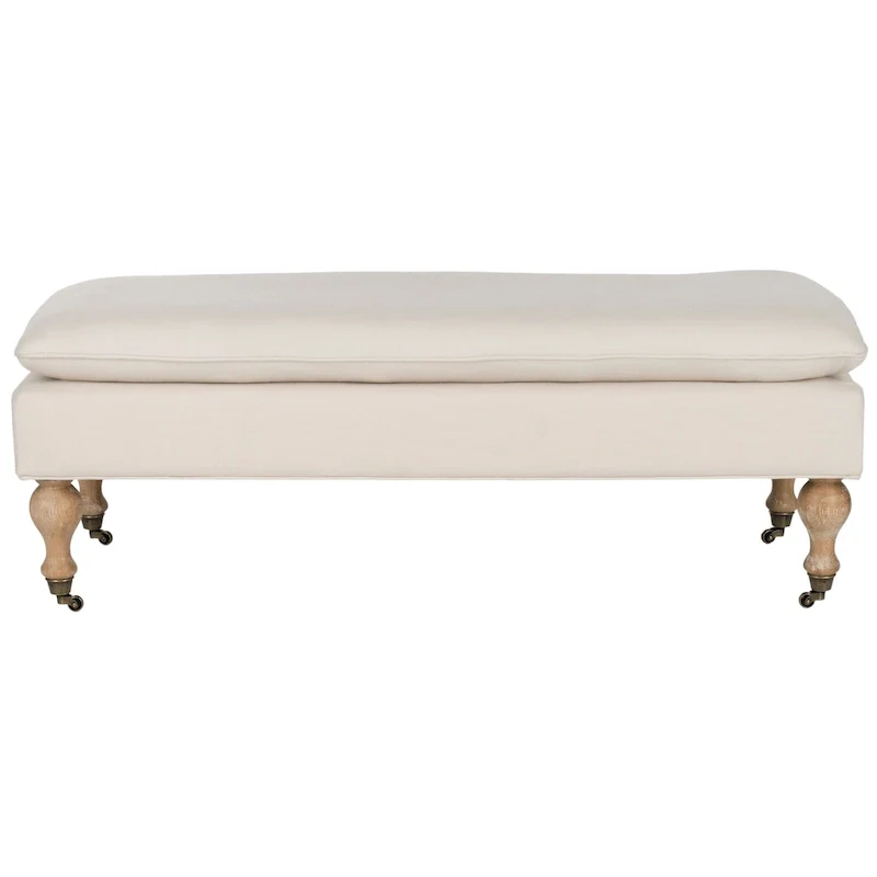 Pillowtop Grey/ Sage Bench - 0 - 52 W x 21 D x 19 H