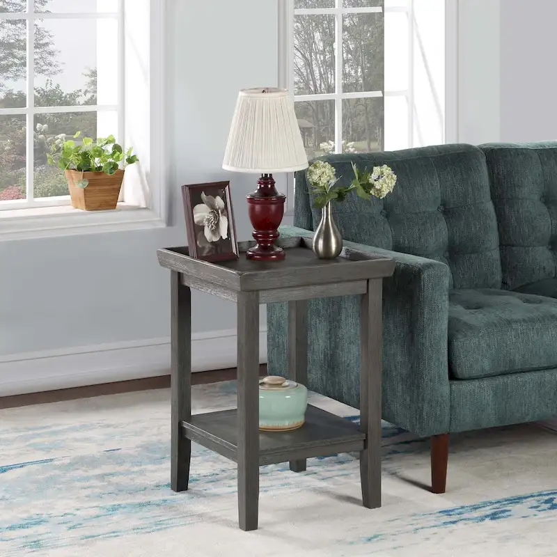 Convenience Concepts Ledgewood End Table with Shelf