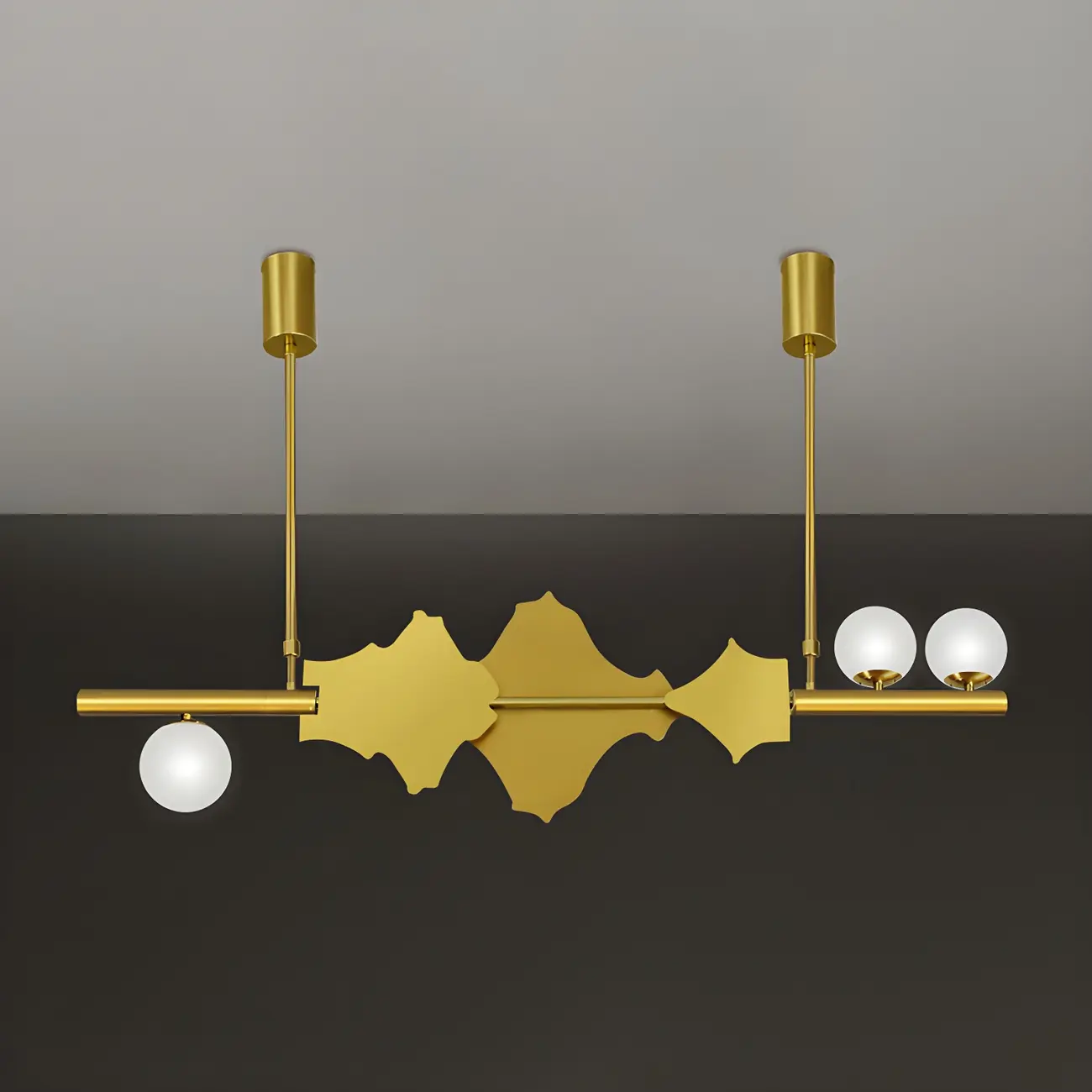 3/4-Light Modern Gold Metal Abstract Island Light