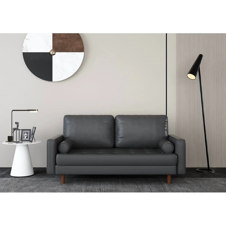 70 Upholstery Leather Square Arm Sofa