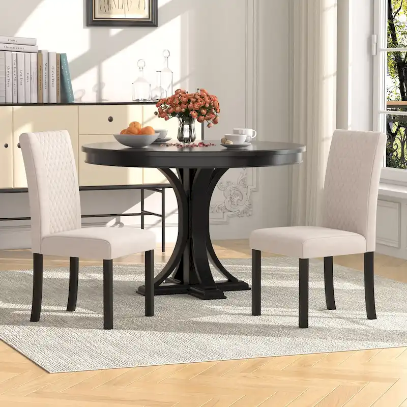 Upholstered Dining Chairs Set of 4 Parson Classic Upholstered Dining Chair,Modern 37 Parson Chairs