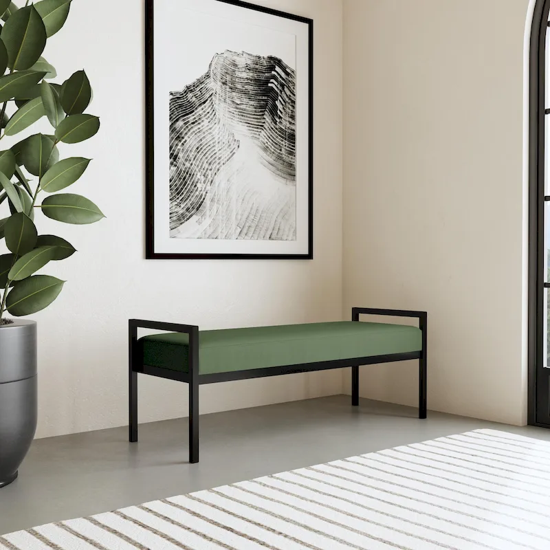 HomePop Modern Metal Bench