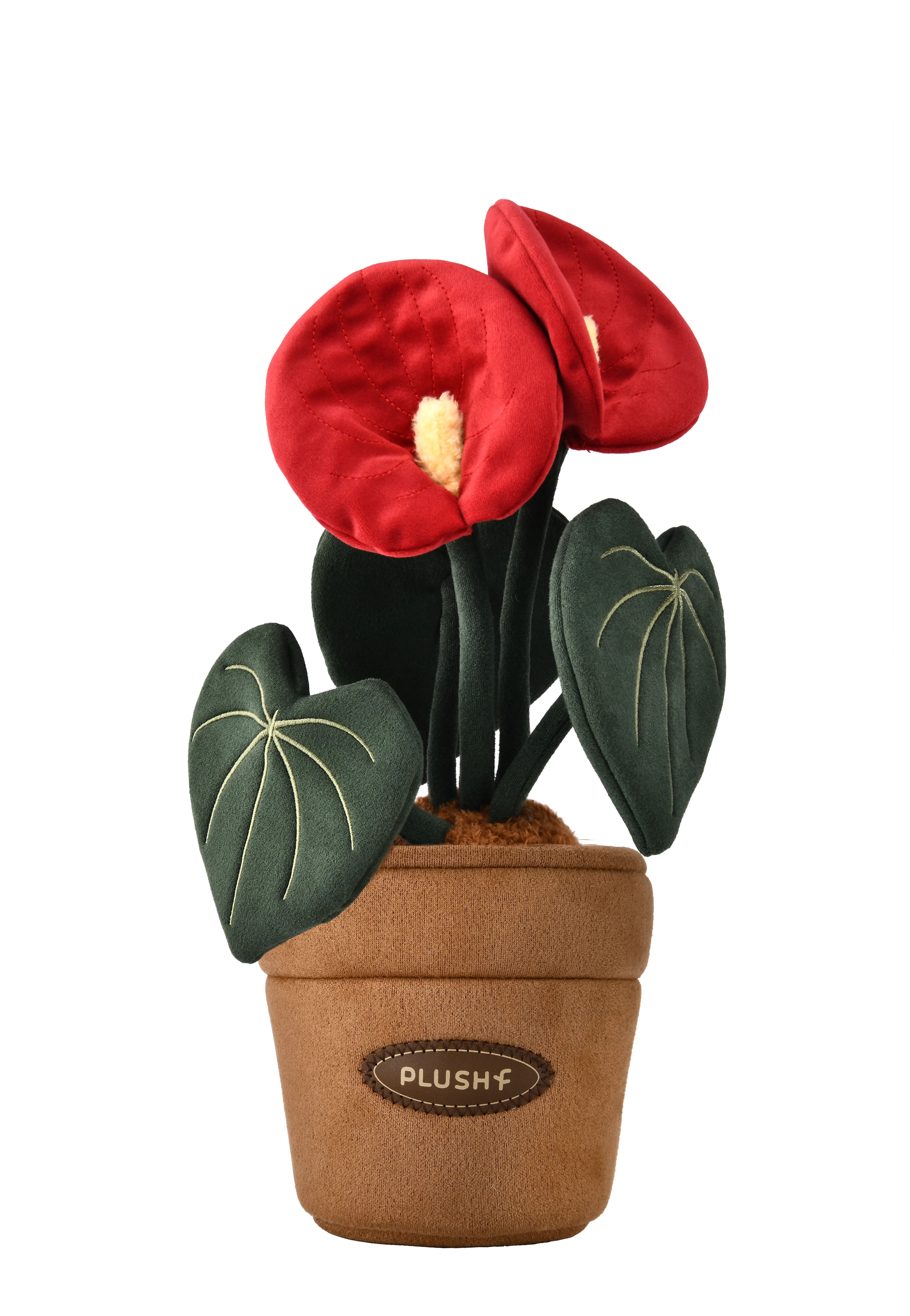 PlushWoods Anthurium Plant Plush With Pot 20cm