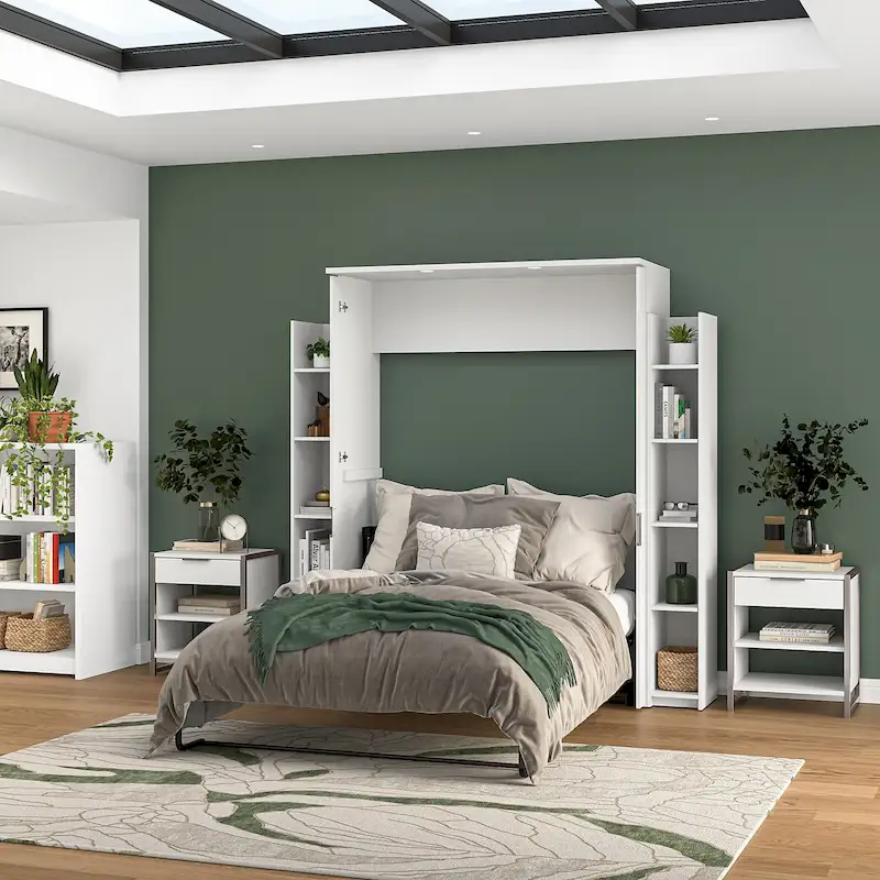 Full Murphy Bed with Shelves (81W)