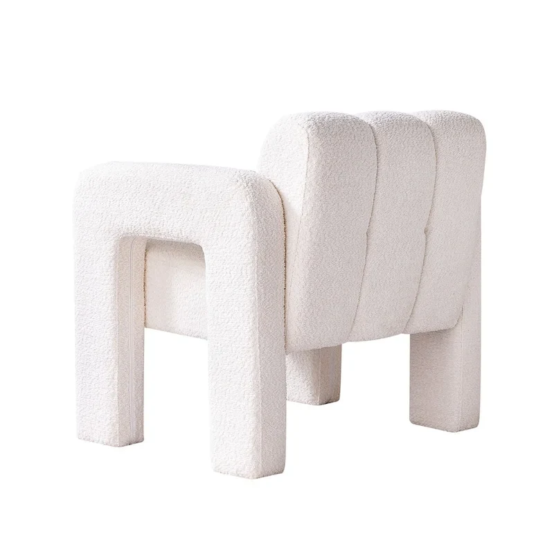 31.10  Wide Boucle Upholstered Accent Chair