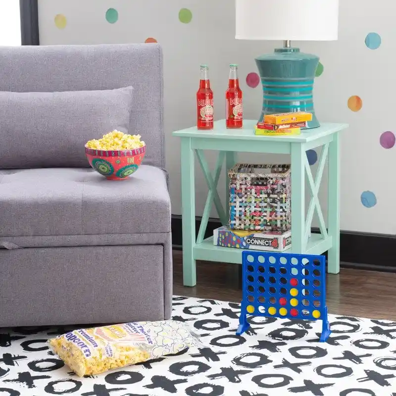 Ripplewood Farmhouse X-Base Side End Table