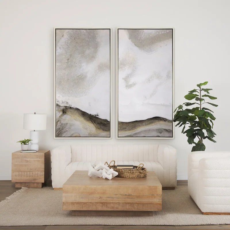 Hayden Solid Wood Square Floating Coffee Table