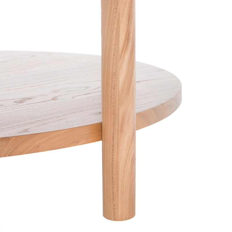 SAFAVIEH Couture Aive 2-Tier Marble Top Round Coffee Table - 35 In. W x 35 In. D x 17 In. H - 35W x 35D x 17H